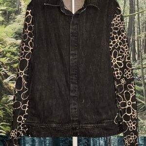 Dior Denim Jacket — Black Leather Tag